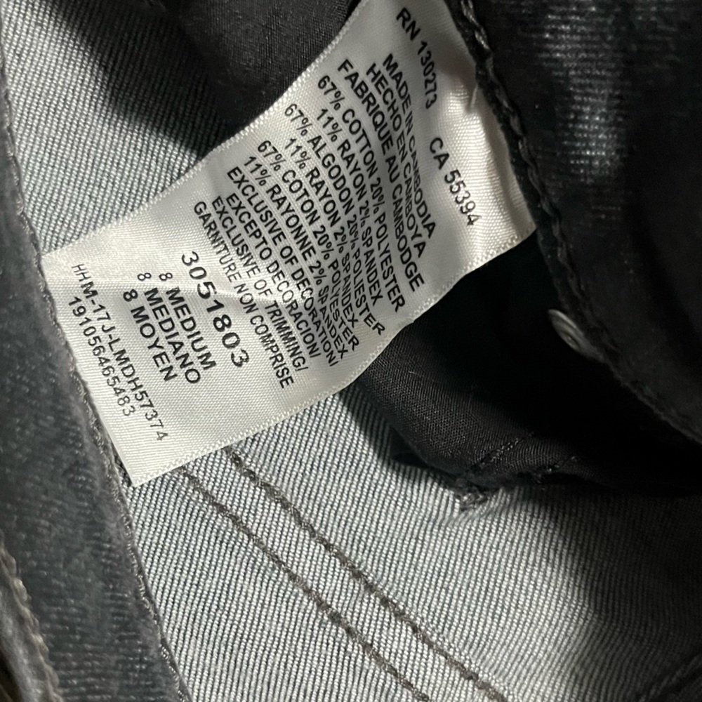 Lee Women's Charcoal Jeans size 8 - Picture 5 of 6